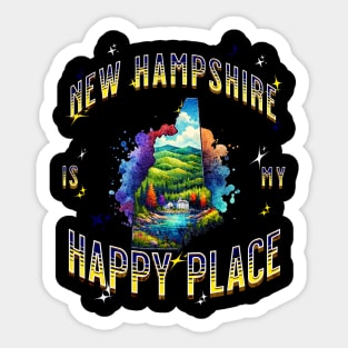 New Hampshire is my Happy Place Sticker